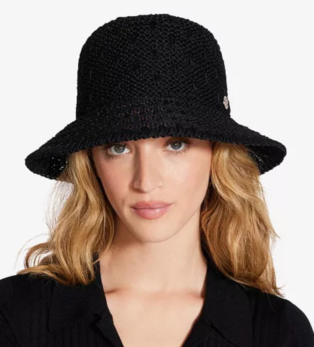 Steve Madden Packable Cloche Hat, Black